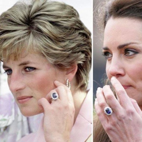 Luxurious Princess Diana Inspired Sapphire Engagement Ring in 925 Silver Band - Picture 3 of 4